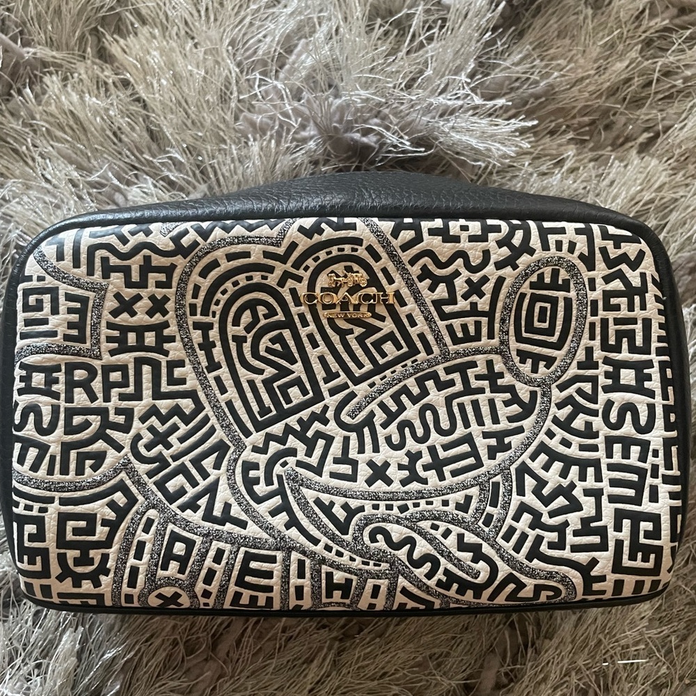 COACH x Keith Haring Mickey Mouse cosmetic case